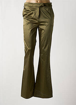Pantalon evazat verde LAUREN VIDAL femeie