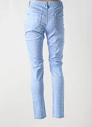 Pantalon slim țesătură poplin mărime normală albastru SOO femeie