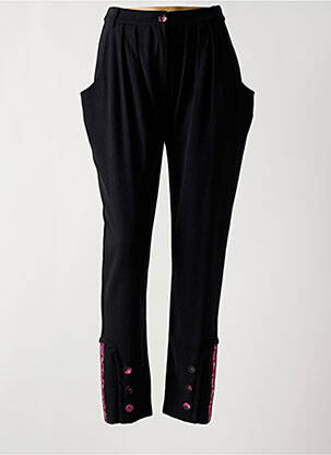 Pantalon drept elasticitate talie înaltă negru LESLIE femeie