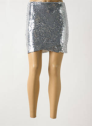 Fustă scurtă argintiu EXQUISS'S femeie