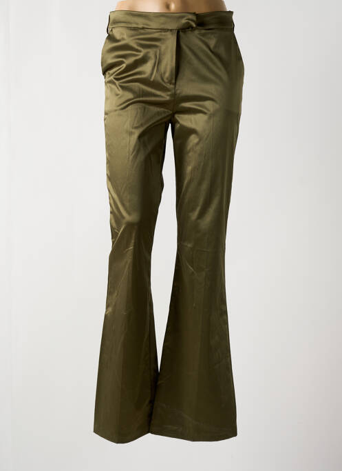 Pantalon evazat verde LAUREN VIDAL femeie