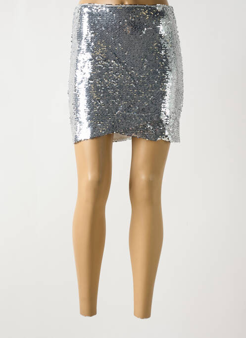 Fustă scurtă argintiu EXQUISS'S femeie