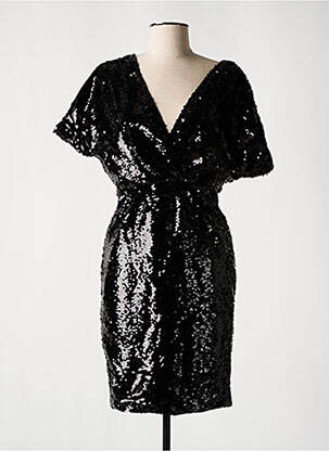 Rochie midi mâneci scurte mâneci scurte negru EXQUISS'S femeie