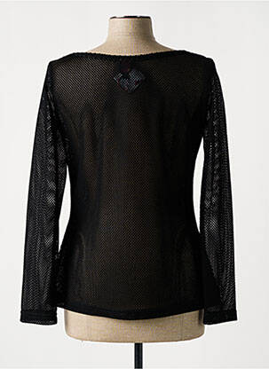 Top guler rotund mâneci lungi negru LO! LES FILLES femeie
