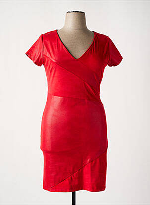 Rochie midi roșu MISS TIC femeie