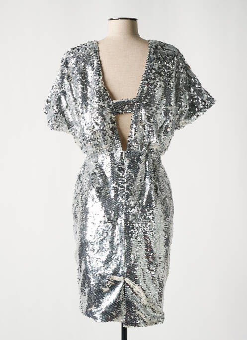 Rochie midi argintiu EXQUISS'S femeie