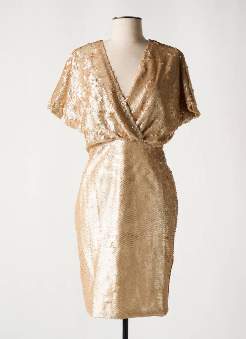 Rochie midi bej EXQUISS'S femeie