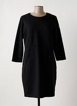 Rochie midi imprimeu fantezie mâneci lungi negru CONCEPT  K femeie