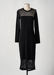 Rochie pulover croială cambrată mâneci lungi negru SPORTALM femme