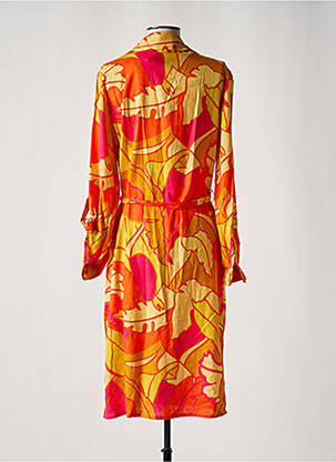 Rochie midi imprimeu fantezie mâneci lungi portocaliu JOSEPH RIBKOFF femeie