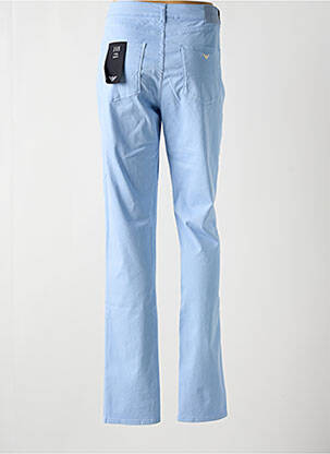 Pantalon slim țesătură poplin mărime normală albastru EMPORIO ARMANI femeie