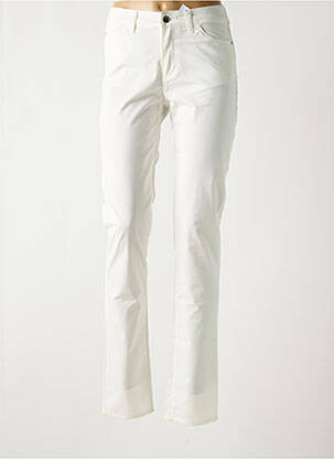 Pantalon slim țesătură poplin mărime normală alb EMPORIO ARMANI femeie