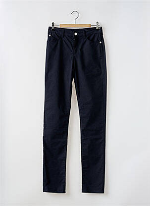 Pantalon slim țesătură poplin mărime normală albastru EMPORIO ARMANI femeie