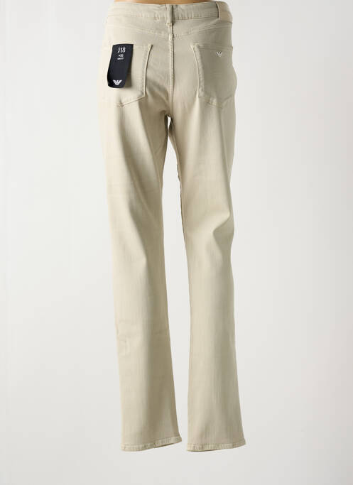 Blugi cu croială slim bej EMPORIO ARMANI femeie