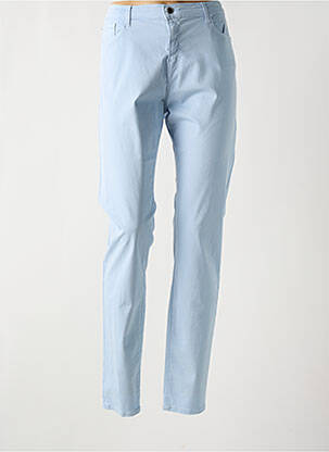 Pantalon slim țesătură poplin mărime normală albastru EMPORIO ARMANI femeie