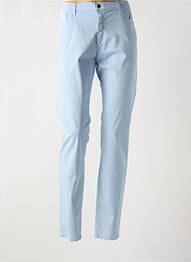 Pantalon slim țesătură poplin mărime normală albastru EMPORIO ARMANI femeie