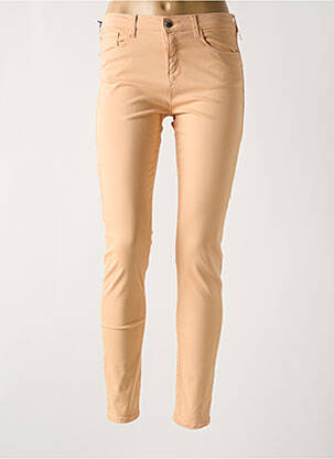 Pantalon slim țesătură poplin mărime normală portocalie EMPORIO ARMANI femeie