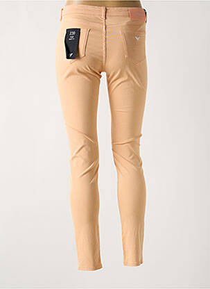 Pantalon slim țesătură poplin mărime normală portocalie EMPORIO ARMANI femeie