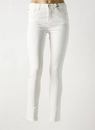 Pantalon slim țesătură poplin mărime normală alb EMPORIO ARMANI femeie