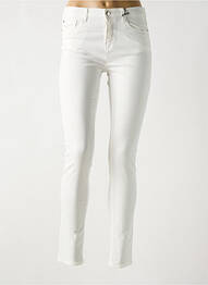 Pantalon slim țesătură poplin mărime normală alb EMPORIO ARMANI femme