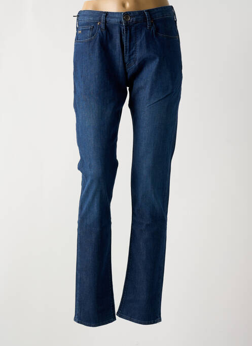 Blugi cu croială slim albastru EMPORIO ARMANI femeie