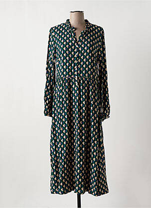 Rochie lungă mâneci lungi mâneci lungi verde C'EST BEAU LA VIE femeie