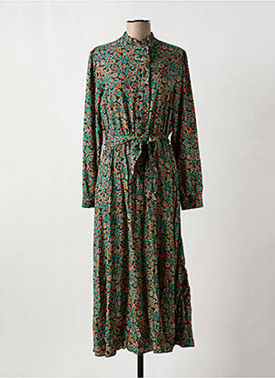 Rochie lungă mâneci lungi mâneci lungi verde C'EST BEAU LA VIE femeie