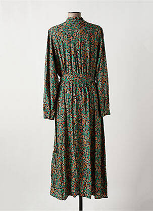 Rochie lungă mâneci lungi mâneci lungi verde C'EST BEAU LA VIE femeie