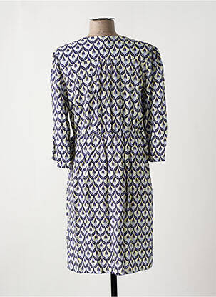 Rochie midi croială fluidă mâneci 3/4 albastru JULIE GUERLANDE femeie