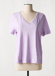 Tricou guler în v mâneci scurte violet ESPRIT femme