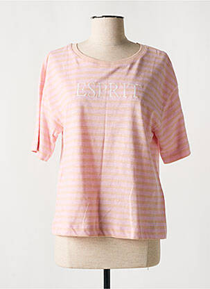 Tricou roz ESPRIT femeie