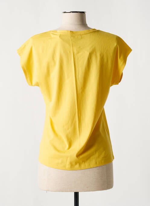 Tricou serigrafie cu strasuri mâneci scurte galben ESPRIT femme