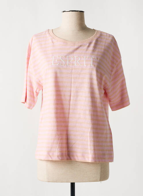 Tricou roz ESPRIT femeie