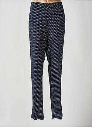 Pantalon drept talie elastică albastru FRANCE RIVOIRE femeie