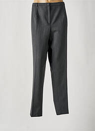Pantalon drept închidere cu fermoar sub clapetă cu nasturi gri FRANCE RIVOIRE femme