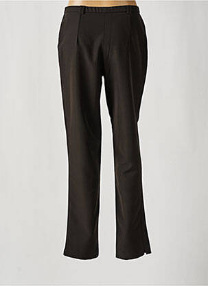 Pantalon drept închidere cu fermoar sub clapetă cu nasturi negru FRANCE RIVOIRE femeie