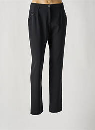 Pantalon drept închidere cu fermoar sub clapetă cu nasturi negru CHRISTINE LAURE femme