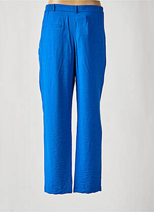 Pantalon drept talie elastică albastru CHRISTINE LAURE femeie
