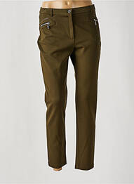Pantalon slim talie elastică verde CHRISTINE LAURE femme