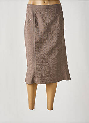 Fustă midi bej FRANCE RIVOIRE femeie