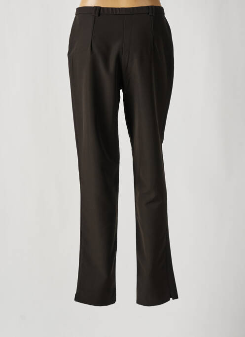 Pantalon drept închidere cu fermoar sub clapetă cu nasturi negru FRANCE RIVOIRE femme