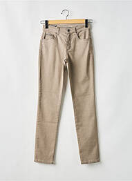 Pantalon slim buzunare bej ANNA MONTANA femeie