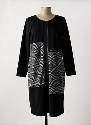 Rochie midi mâneci 3/4 mâneci 3/4 negru FRANCE RIVOIRE femeie
