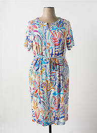 Rochie midi imprimeu floral mâneci scurte albastru THOMAS RABE femme