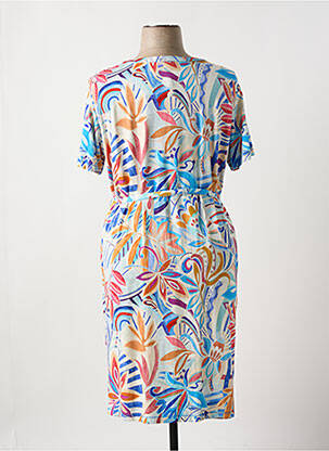 Rochie midi imprimeu floral mâneci scurte albastru THOMAS RABE femeie