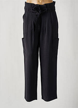 Pantalon drept închidere cu fermoar sub clapetă cu cârlig negru VILA femeie