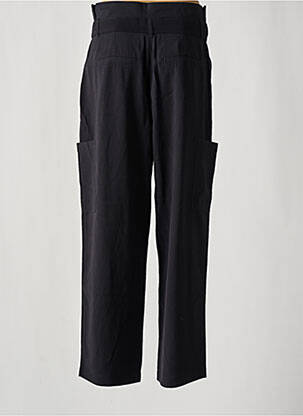 Pantalon drept închidere cu fermoar sub clapetă cu cârlig negru VILA femeie