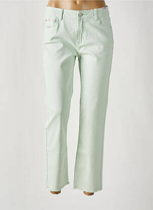 Blugi cu croială dreaptă verde C'EST BEAU LA VIE femeie