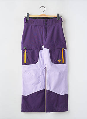 Pantalon drept închidere cu fermoar sub clapetă cu capse mărime reglabilă violet ZIENER fată