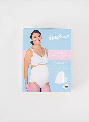 Curea efect material satinat alb CARRIWELL femeie